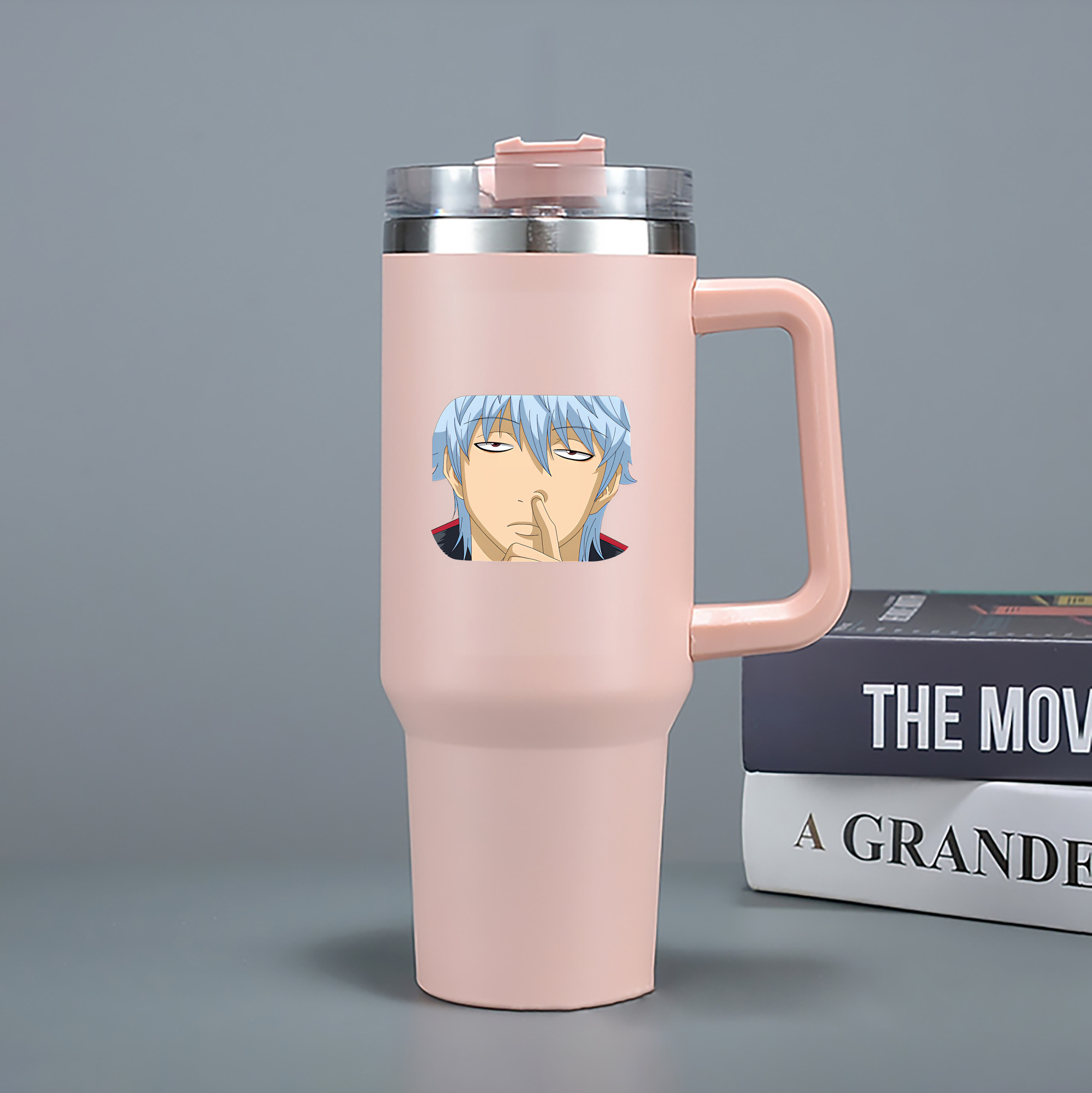 （画像用） ぎんたま 坂田銀時（さかたぎんとき） 神楽 志村新八（しむら しんぱち） GINTAMA Sakata Gintoki Kagura Shimura Shinpachi 1200mL車用タンブラー（カラープリント）